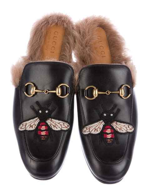 gucci girls' slippers|gucci fur slippers women's.